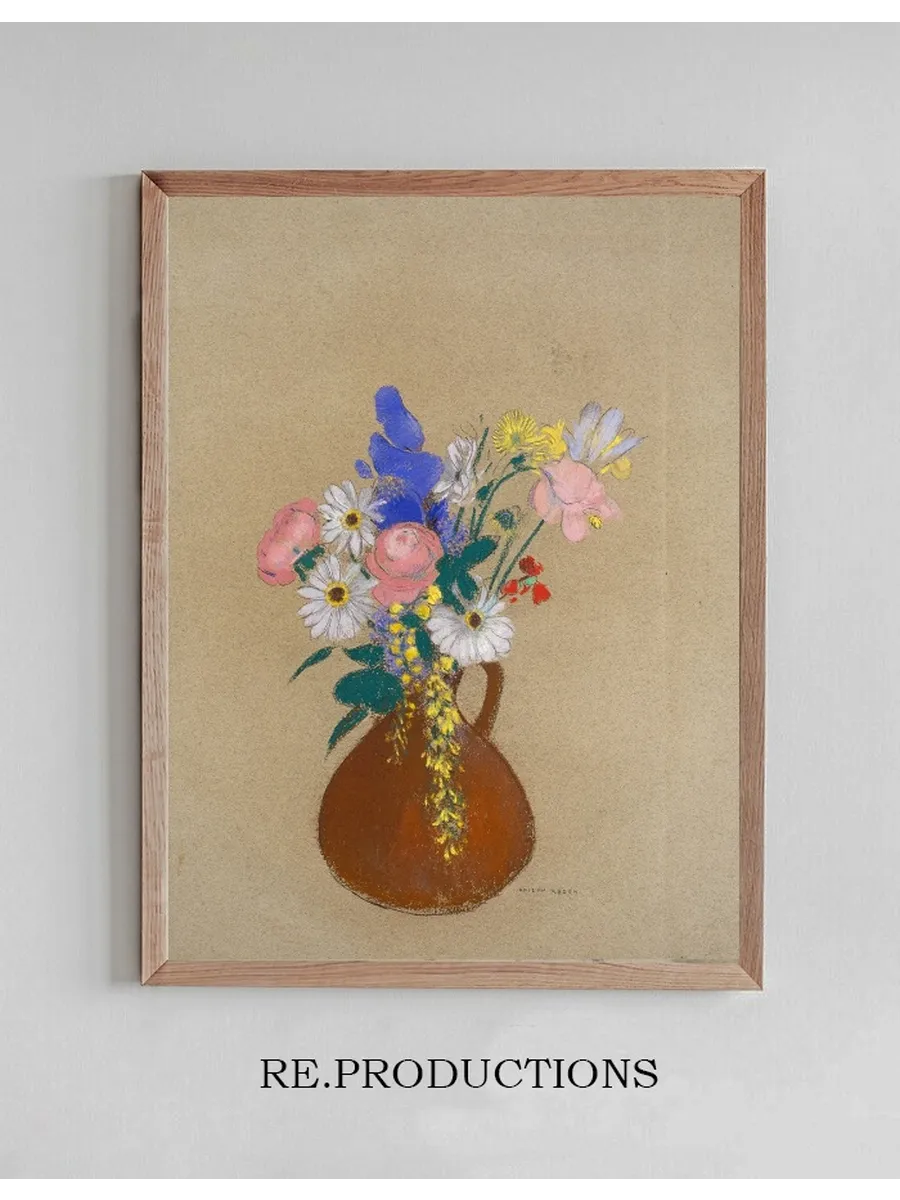 Blumenstrau in Brauner Tonvase