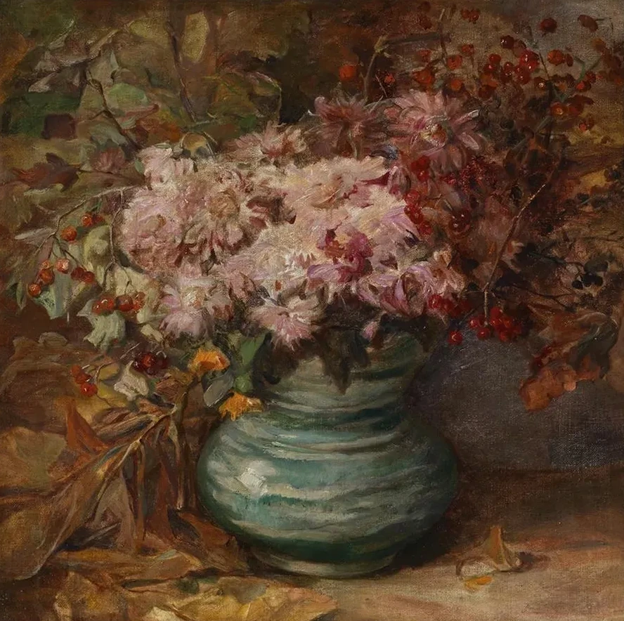 Blumenstrau Mit Crysanthemen Und Ringelblumen