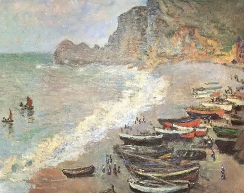 Boats at Etretat 1883