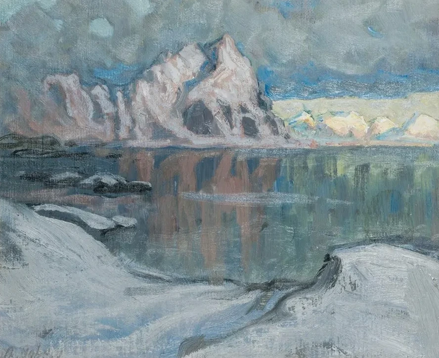 Boats Between the Mountains. Study from Lofoten