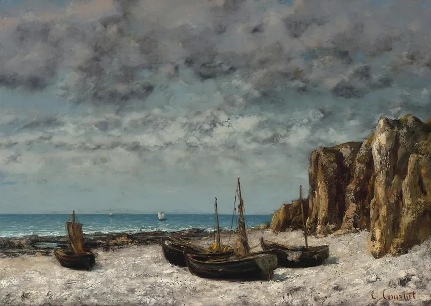 Boats on a Beach,Etretat