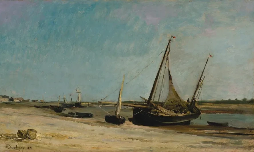 Boats on the Seacoast at Taples