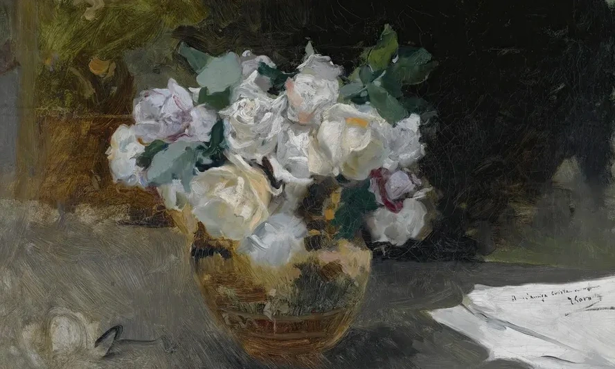 Bodegon De Rosas Blancas