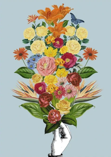 Botanical Blue Bouquet