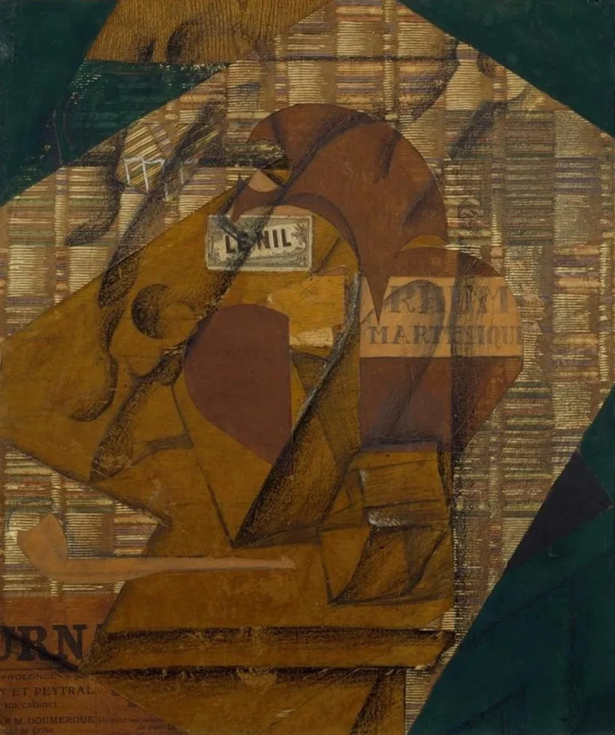 Bottle of Rum and Newspaper