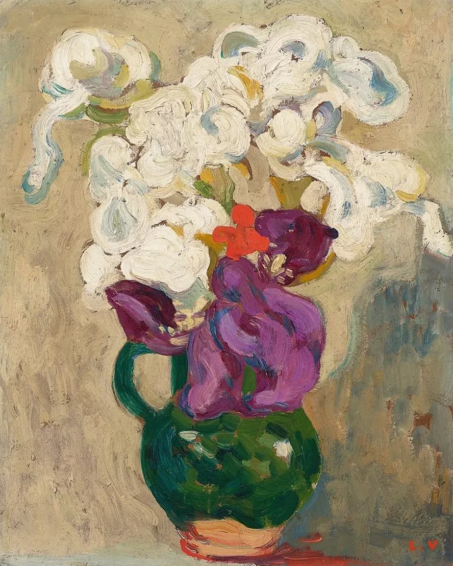 Bouquet D Iris Au Pichet Vert