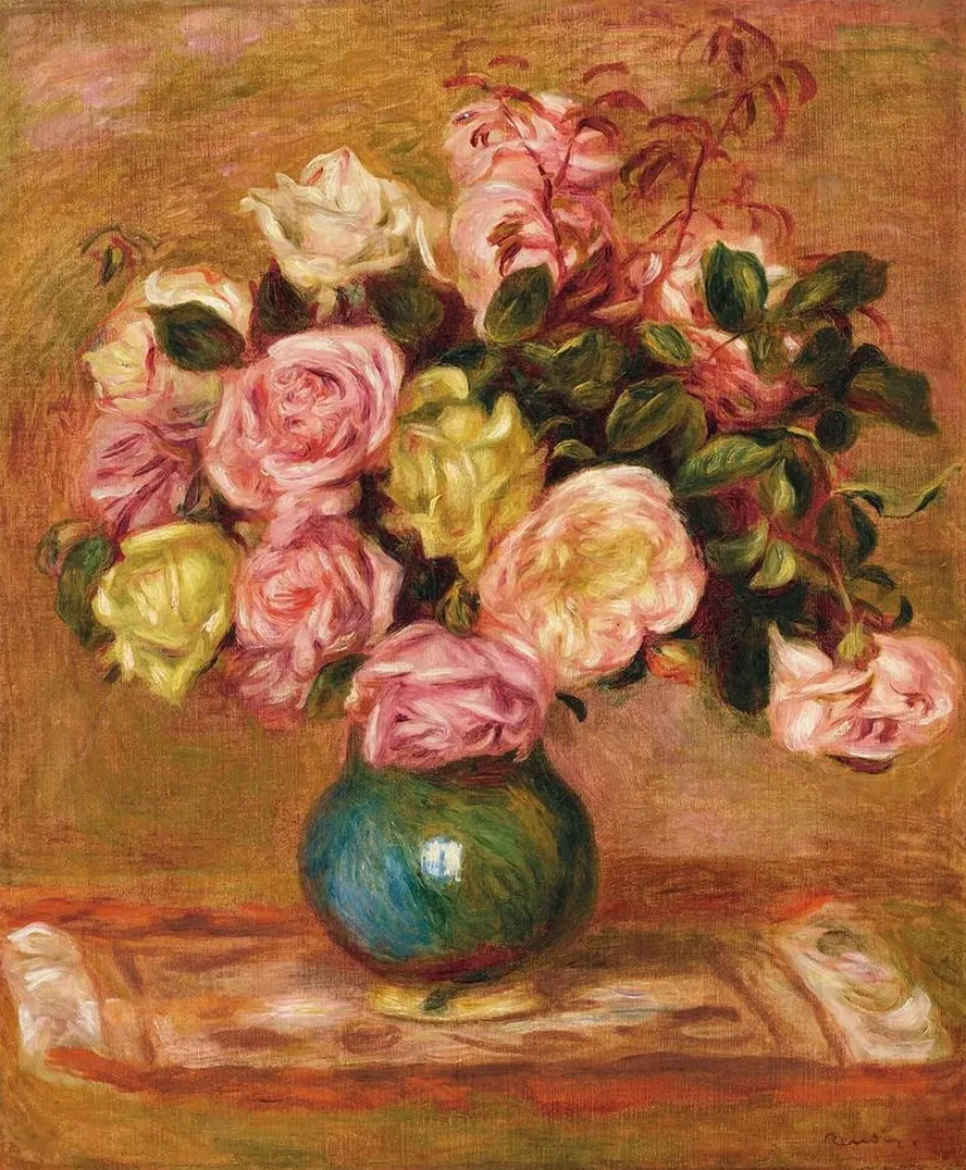 Bouquet de Roses Dans Un Vase