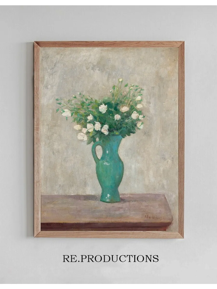 Bouquet in a Green Flower - Vase
