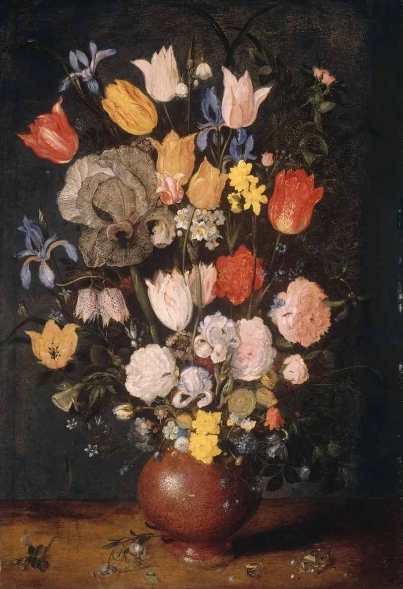Bouquet of Flowers in an Earthenware Vase