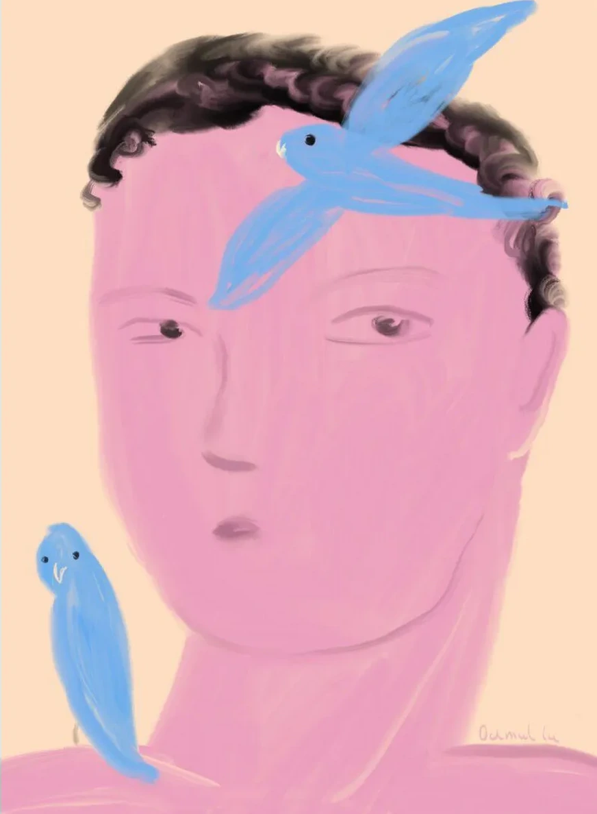 Boy and Parrot