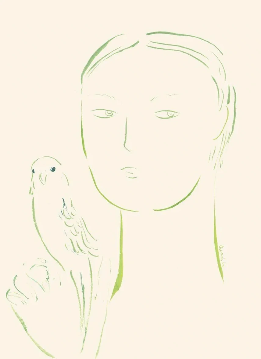 Boy and Parrot