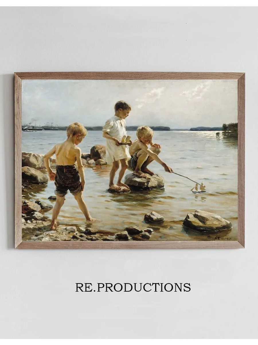 Boys Playing On The Shore (Children Playing On The Shore)