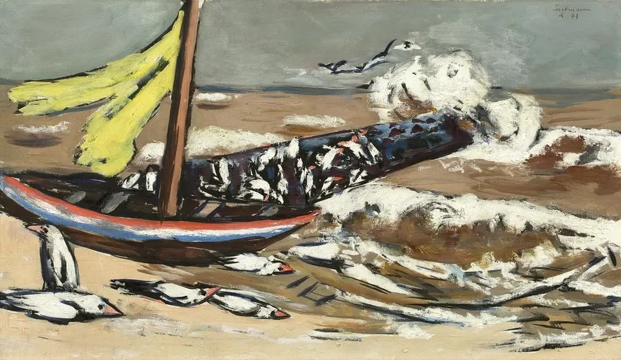 Braunes Meer mit M wen