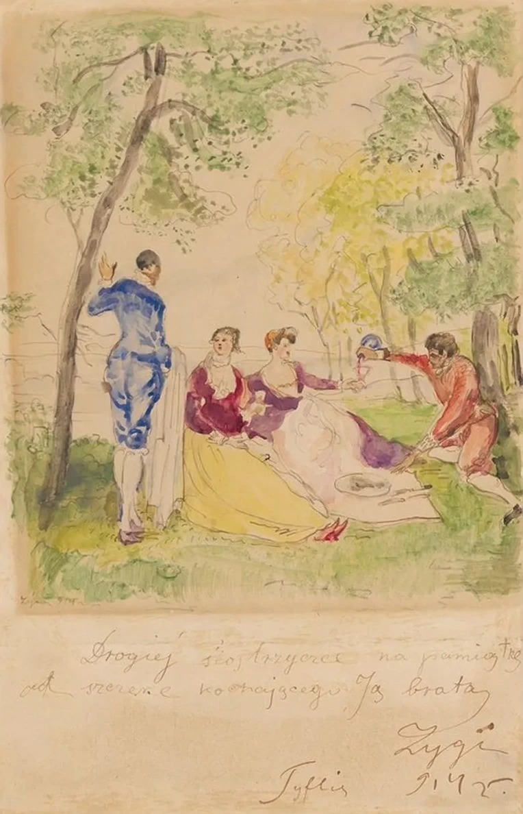 Breakfast on Grass, Acc. to Watteau