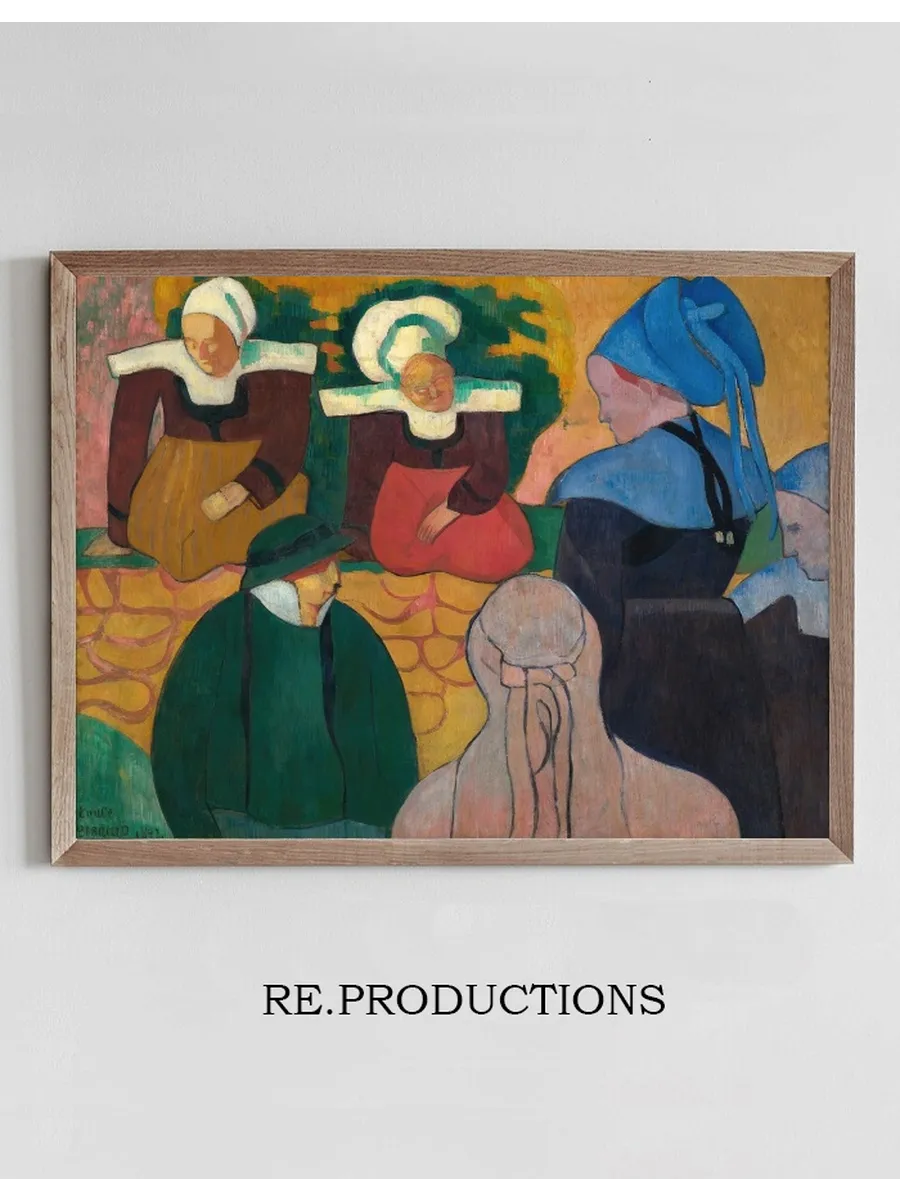 Breton Women At A Wall