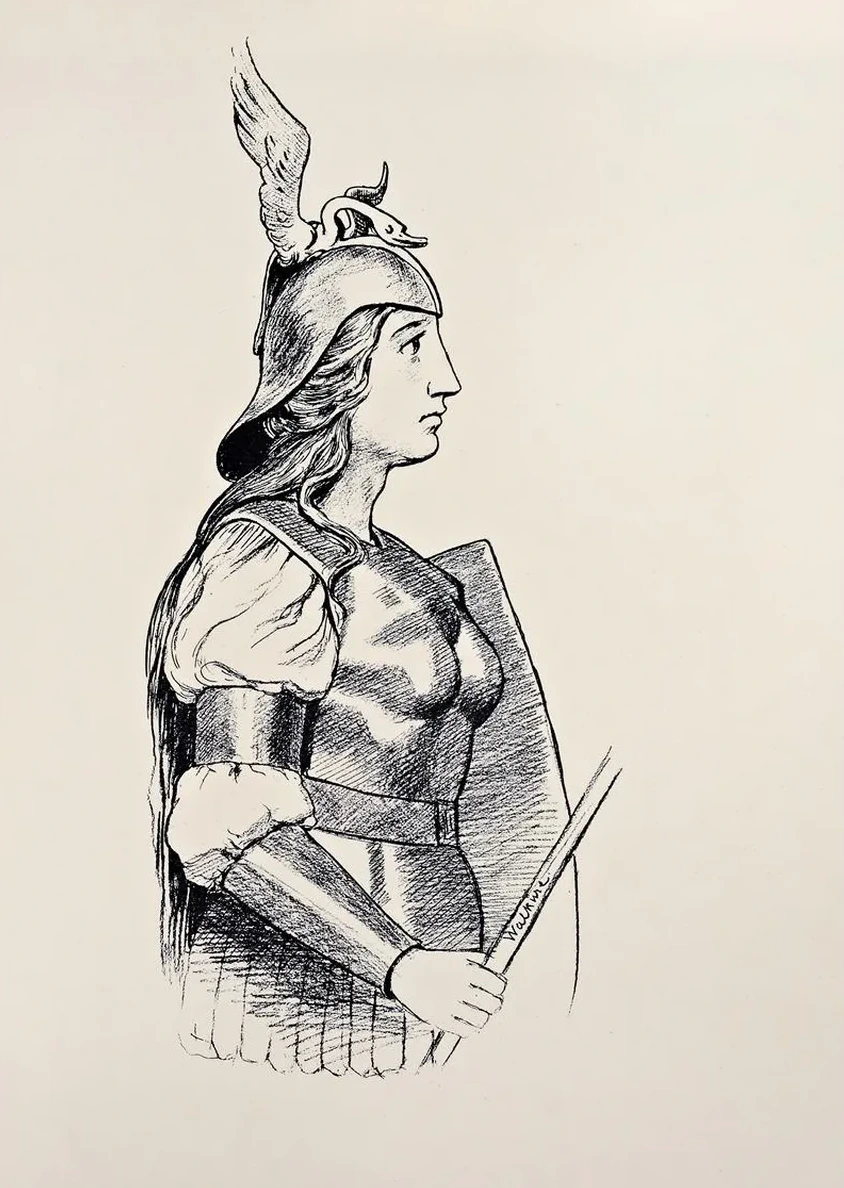 Brunnhilde. Brustbild