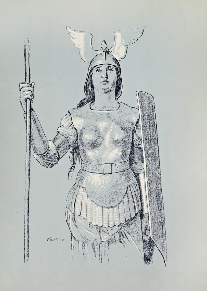 Brunnhilde. Halbe Figur