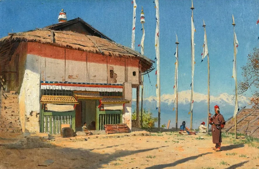 Buddhist Temple in Darjiling. Sikkim