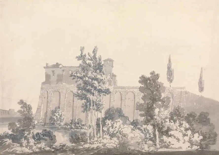 Buildings Overlooking Water, Near Naples