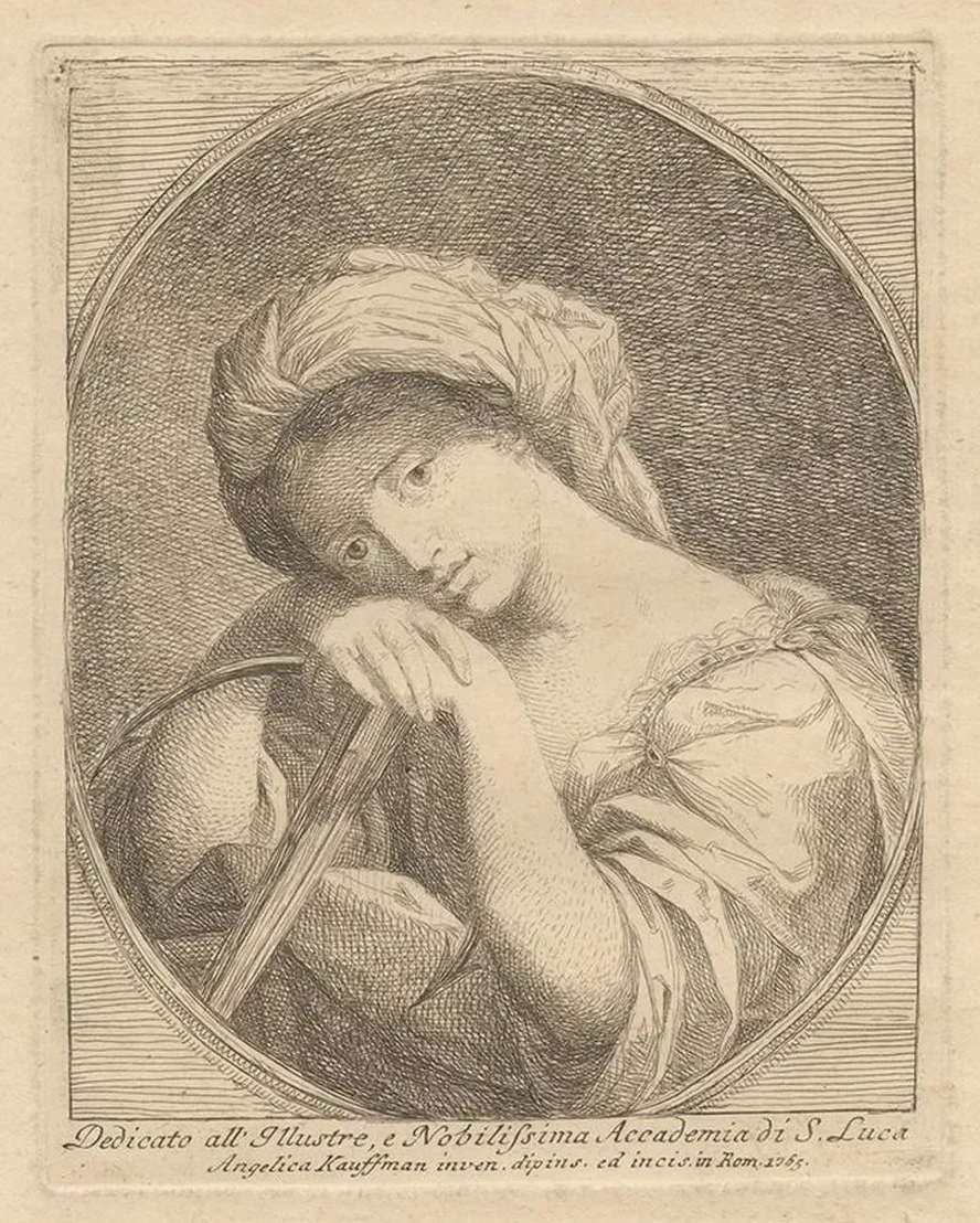 Bust of a Young Woman with Flowers in Her Hair