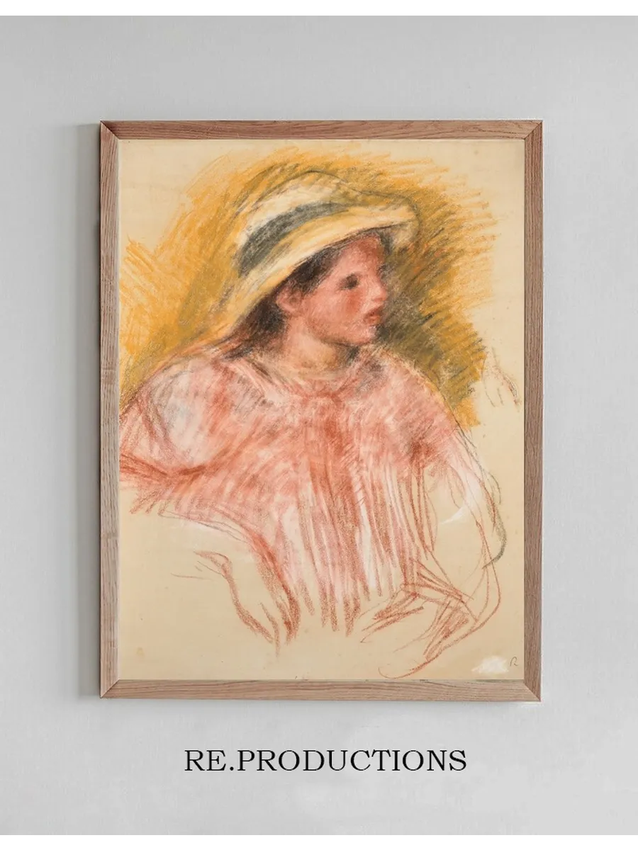 Buste de Femme Avec Chapeau