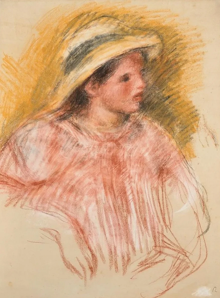 Buste de Femme Avec Chapeau
