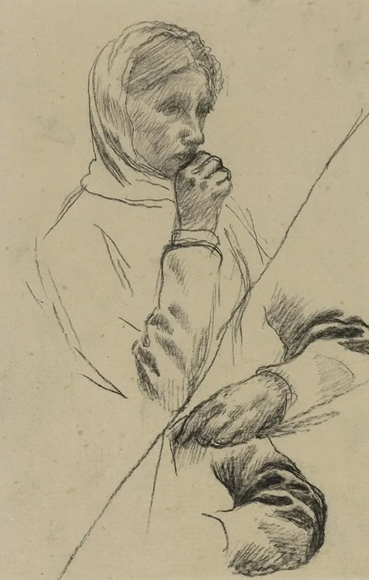 Buste de Femme et Deux Tudes de Bras Droit