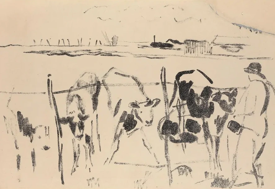 Calves in a Meadow