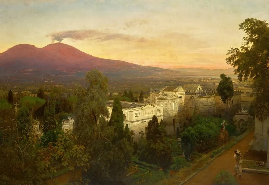 Campo Santo in Poggioreale, the Vesuvius Beyond