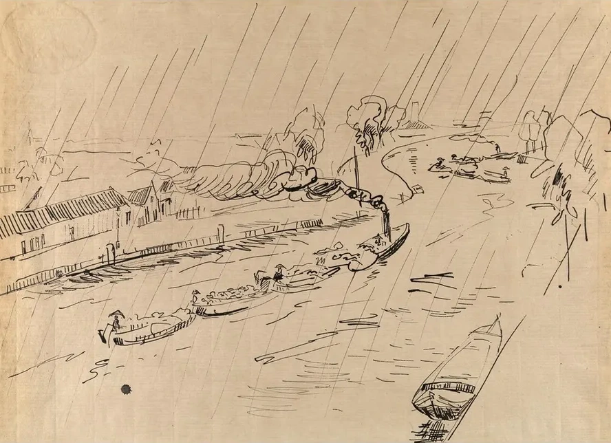 Canal in the Rain