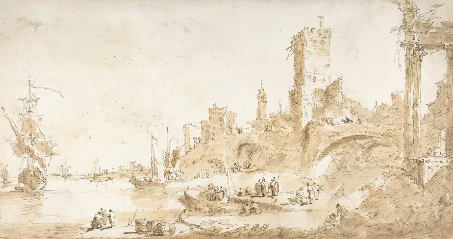 Capriccio with a Seaport and Classical Ruins