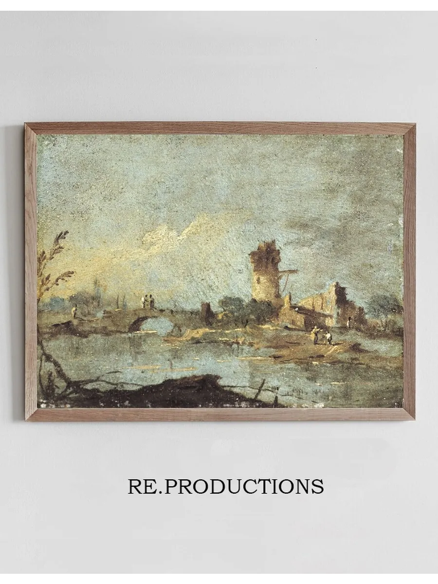 Caprice Rustique, Avec Pont et Tour En Ruine