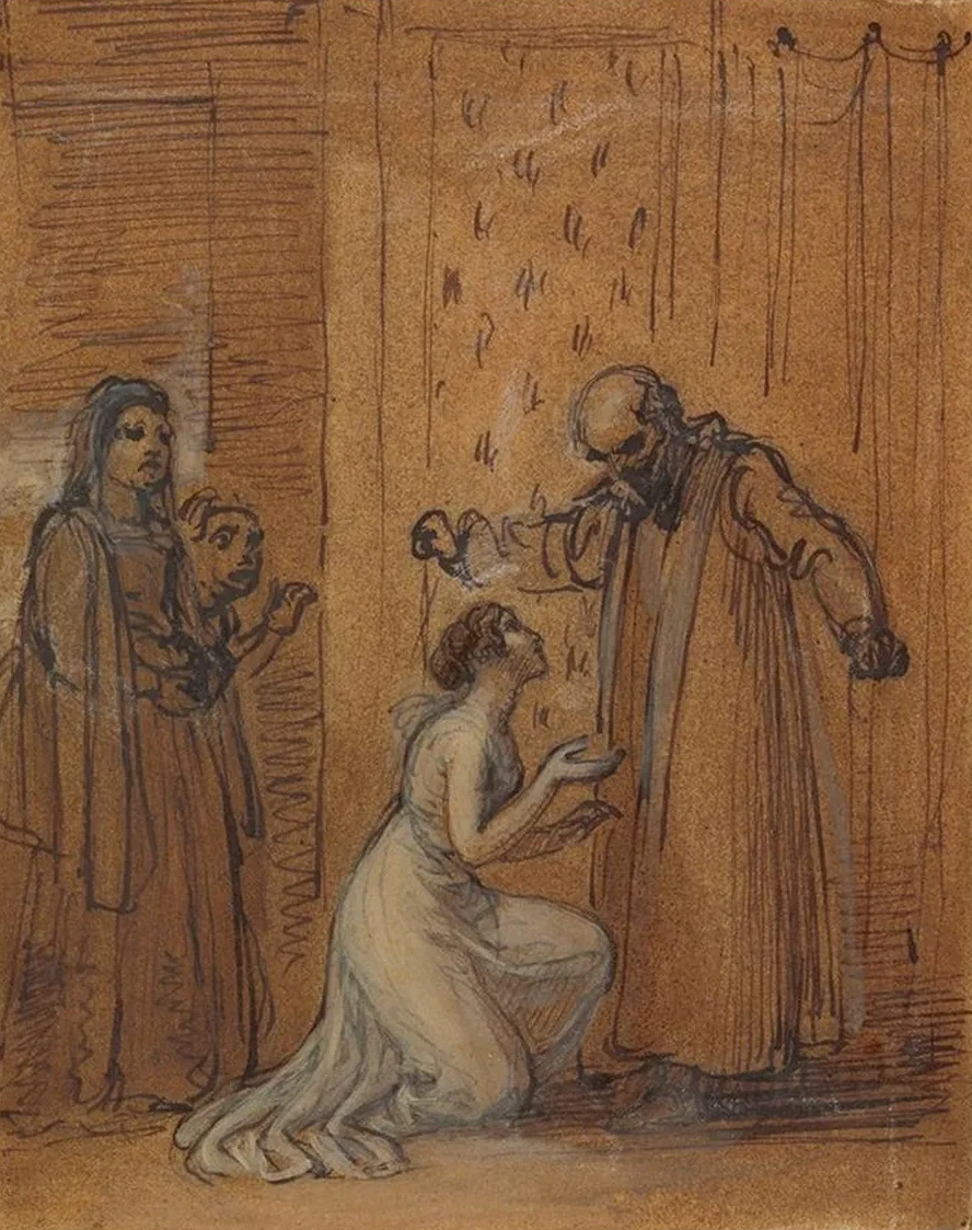 Capulet Railing at His Daughter, Juliet