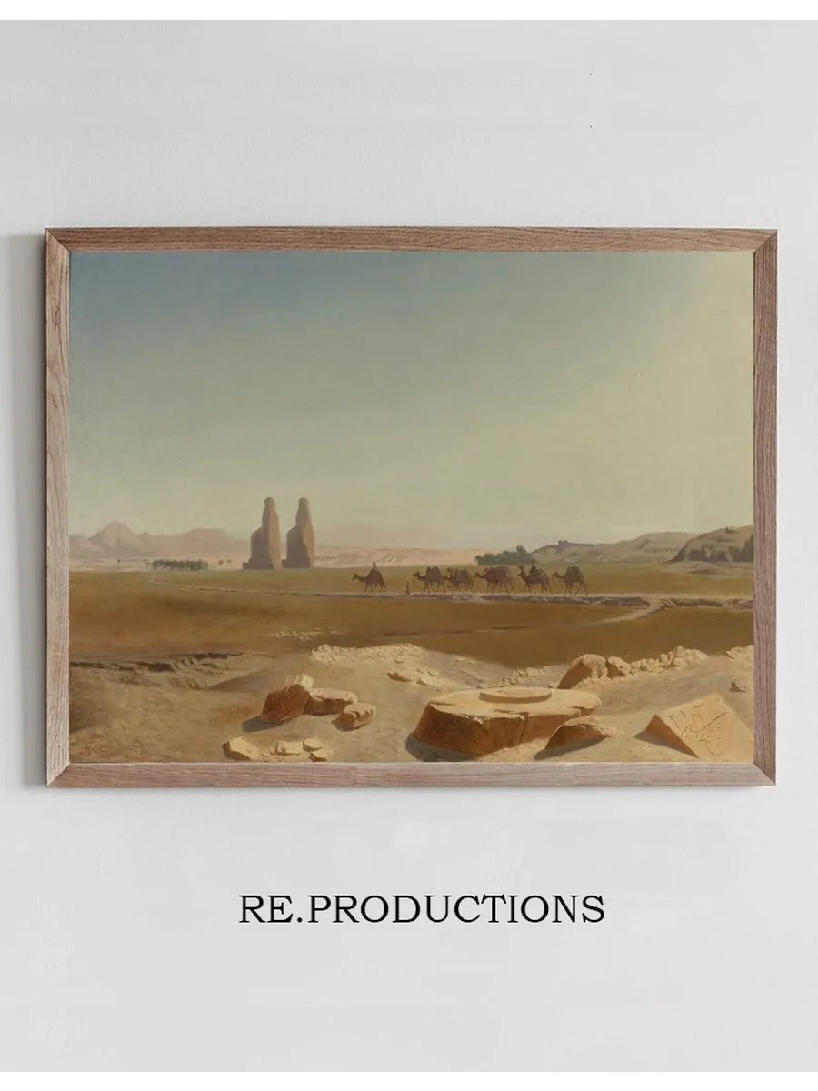 Caravan Passing The Colossi Of Memnon, Thebes