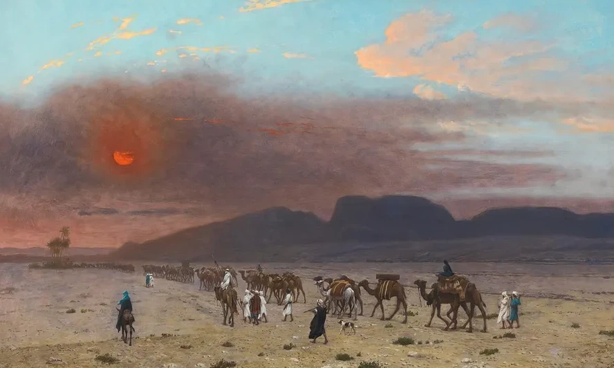 Caravane Dans Le Desert