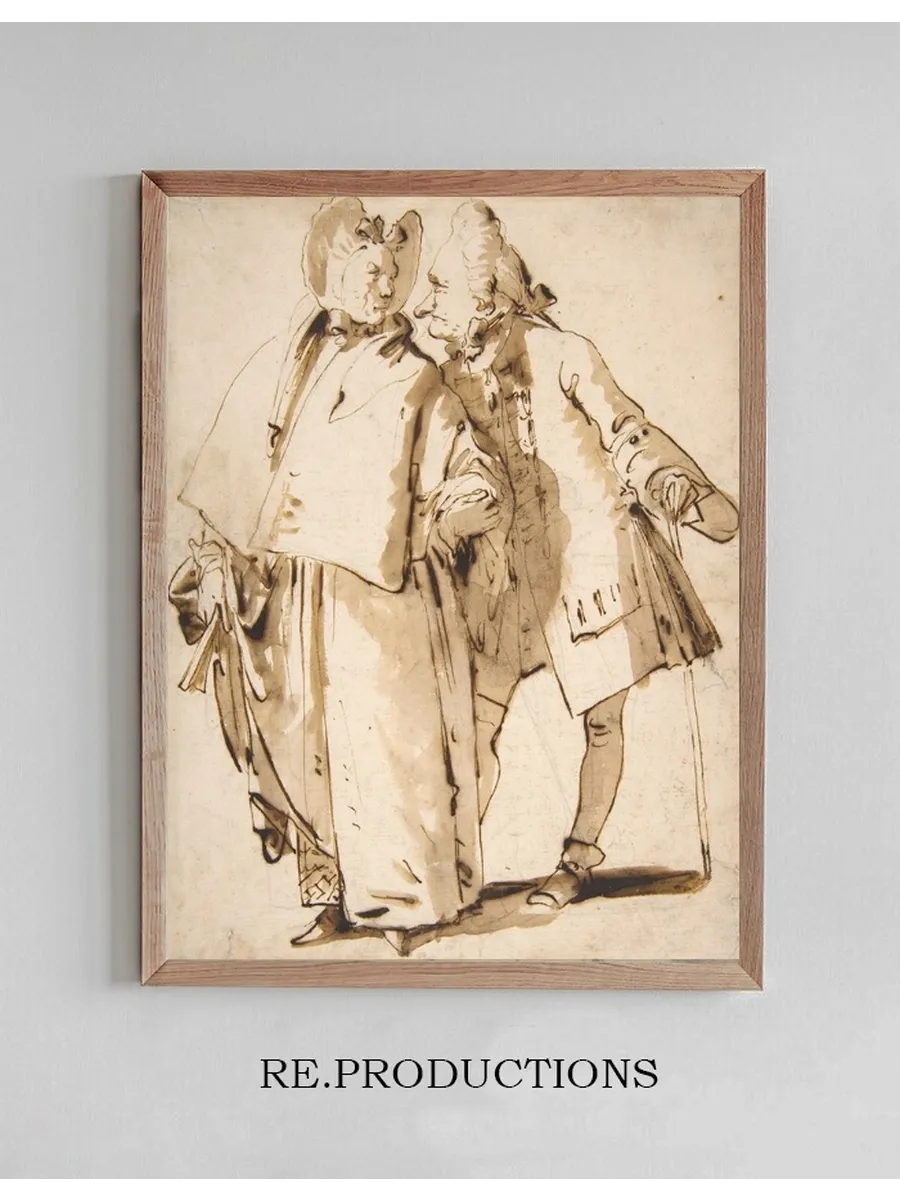 Caricature An Elderly Couple