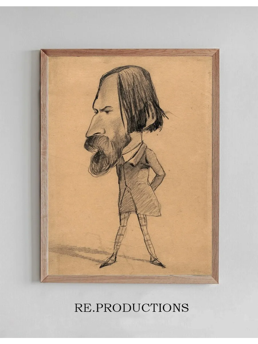Caricature of Auguste Vacquerie
