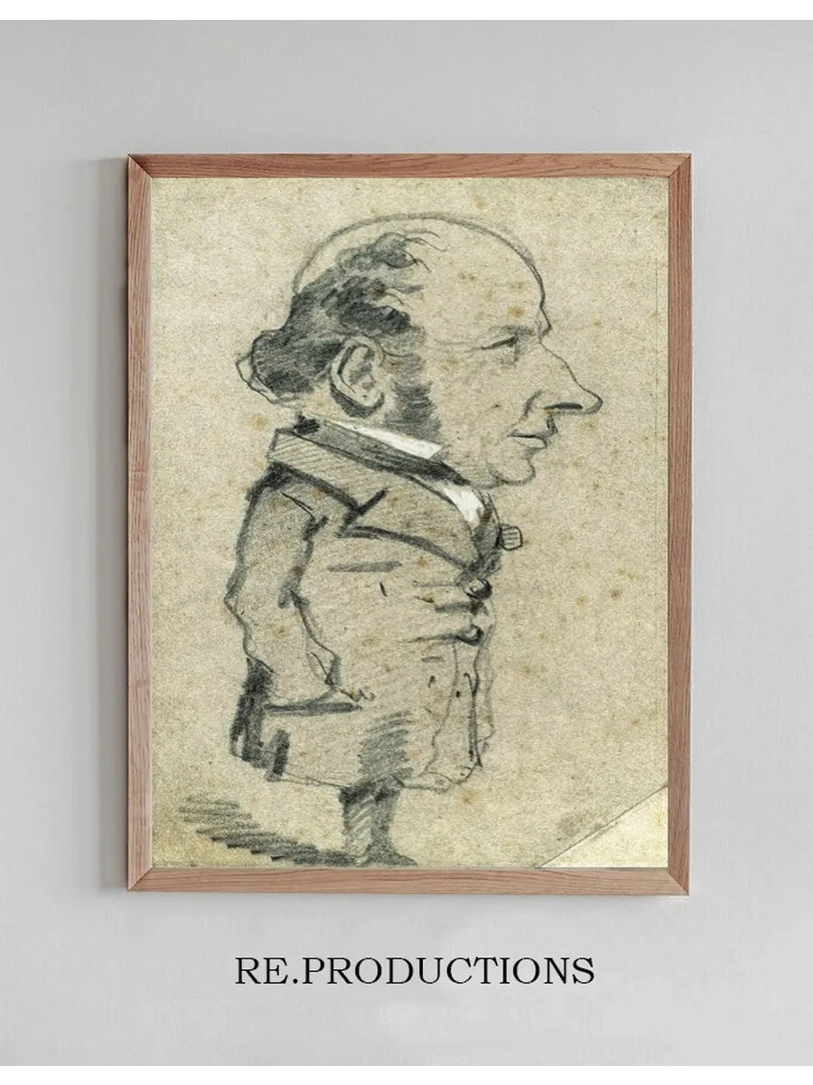 Caricature of Eug ne Marcel