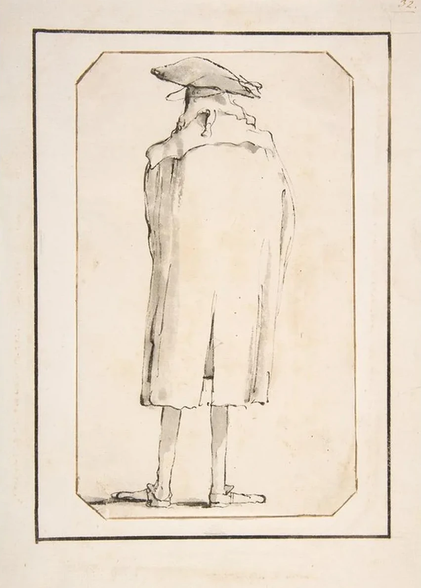 Caricature of a Man Seen from Behind