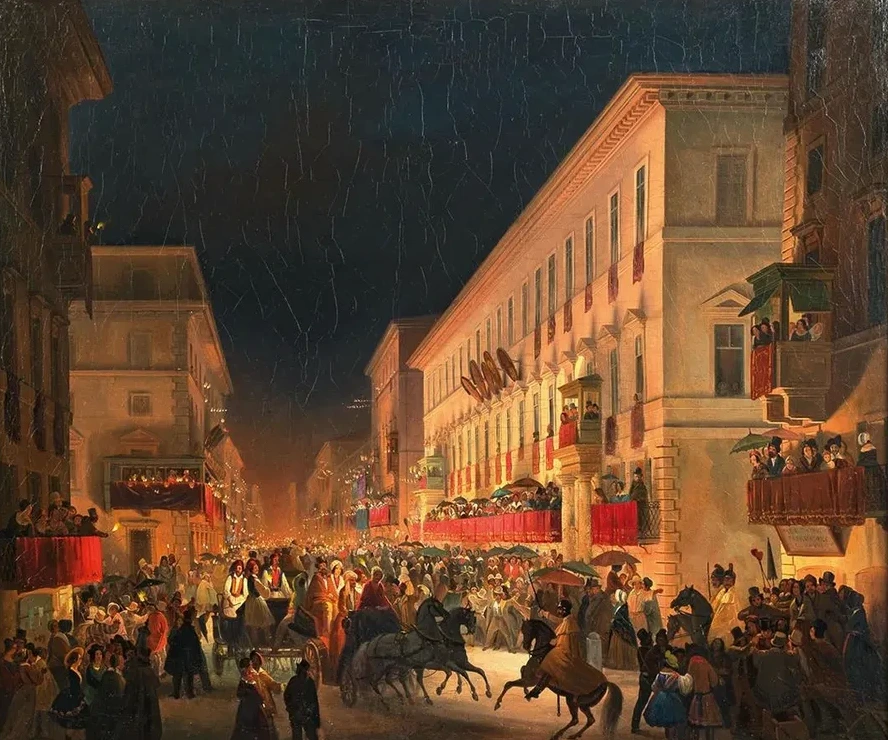 Carnival In Rome, The Feast Of Moccoletti