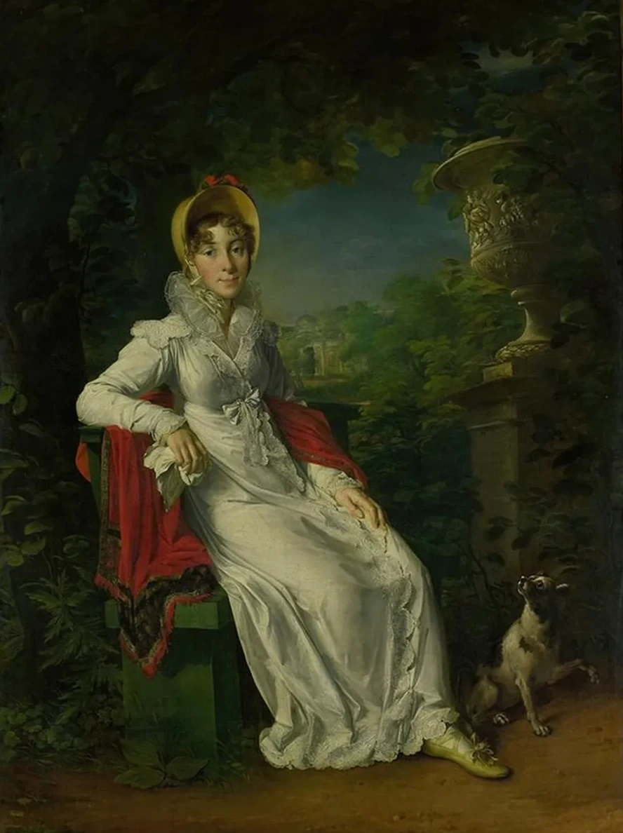 Carolina Ferdinanda Louisa of Sicily (1798 - 1870). Wife of Charles Ferdinand, Duc de Berry, in the Park of Baga