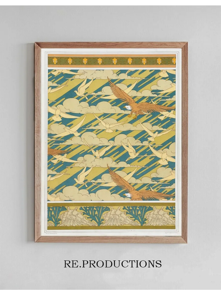 Carpocoris, Bordure. Aigles et Pigeons, Papier Peint. Coquillages et Algues, Bordure