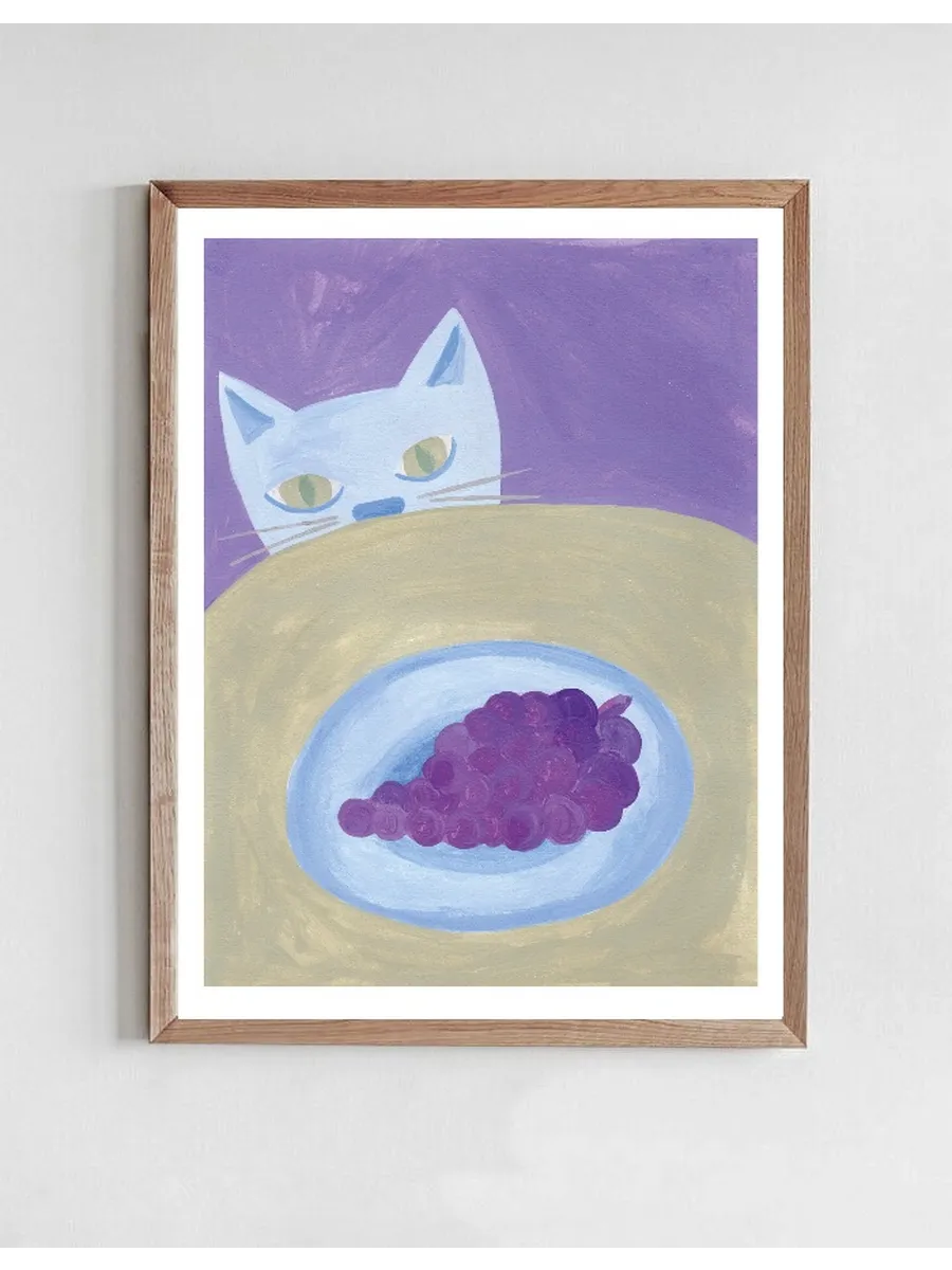Cat Likes Grapes