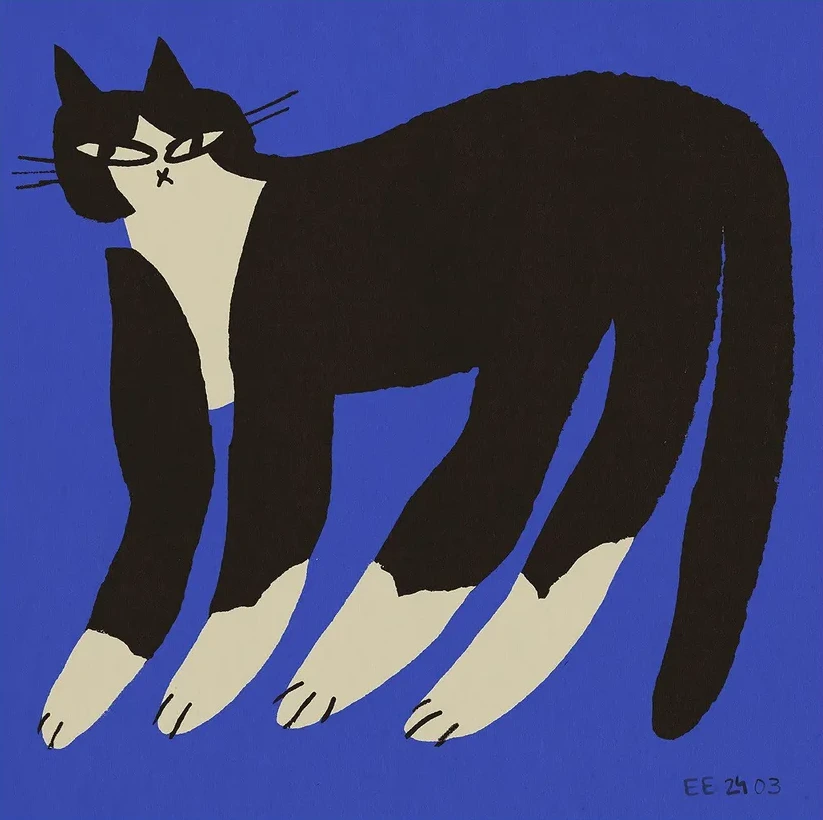 Cat in Blue