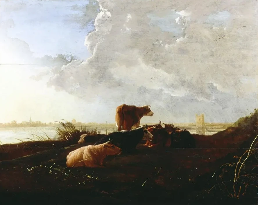 Cattle Near a River