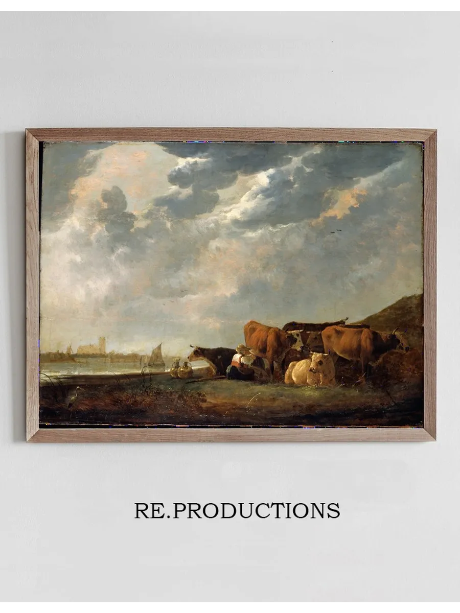 Cattle Near the Maas, with Dordrecht in the Distance