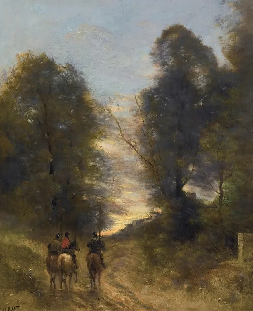 Cavaliers Gaulois Dans Un Paysage