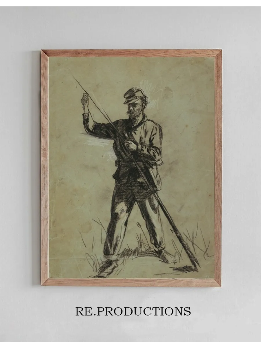 Cavalry Soldier Loading a Rifle