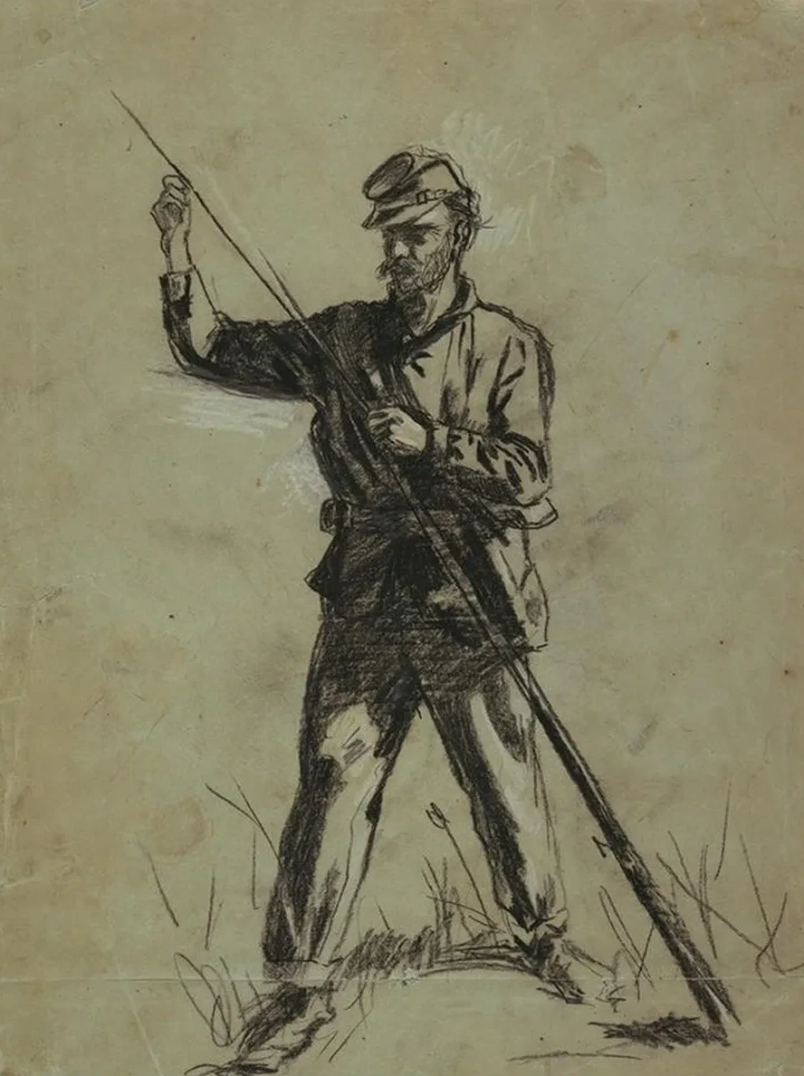Cavalry Soldier Loading a Rifle