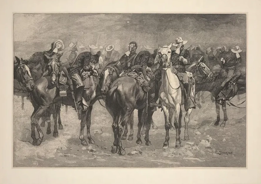 Cavalry in an Arizona Sand - Storm
